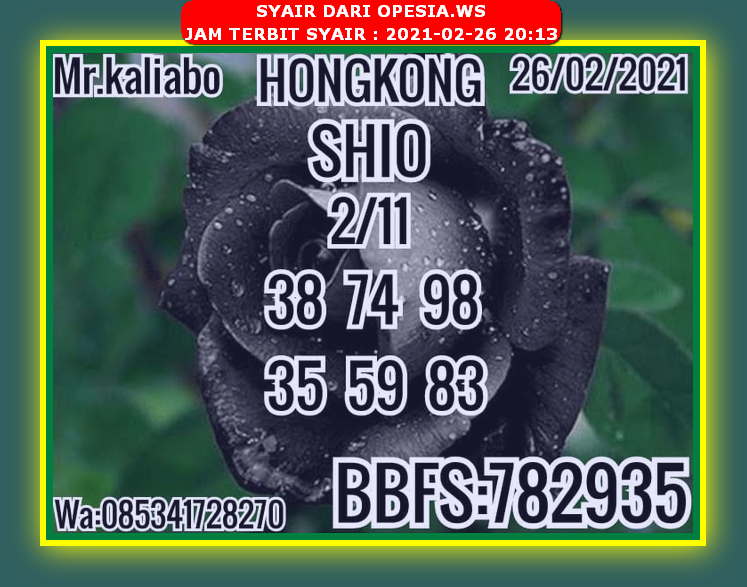 1 New Message Kode Syair Hongkong 26 Februari 2021 Forum Syair Togel Hongkong Singapura Sydney