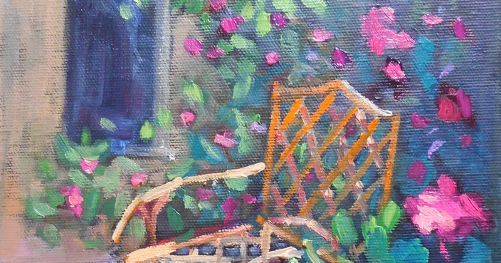 CAROL SCHIFF DAILY PAINTING STUDIO: Garden Painting | Chair Painting