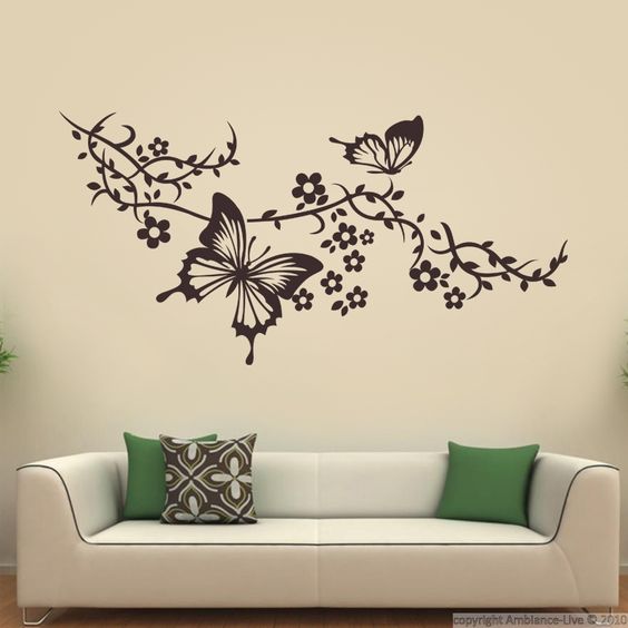 Vermehren Harter Ring Glockenblume mariposas para pintar en la pared ...