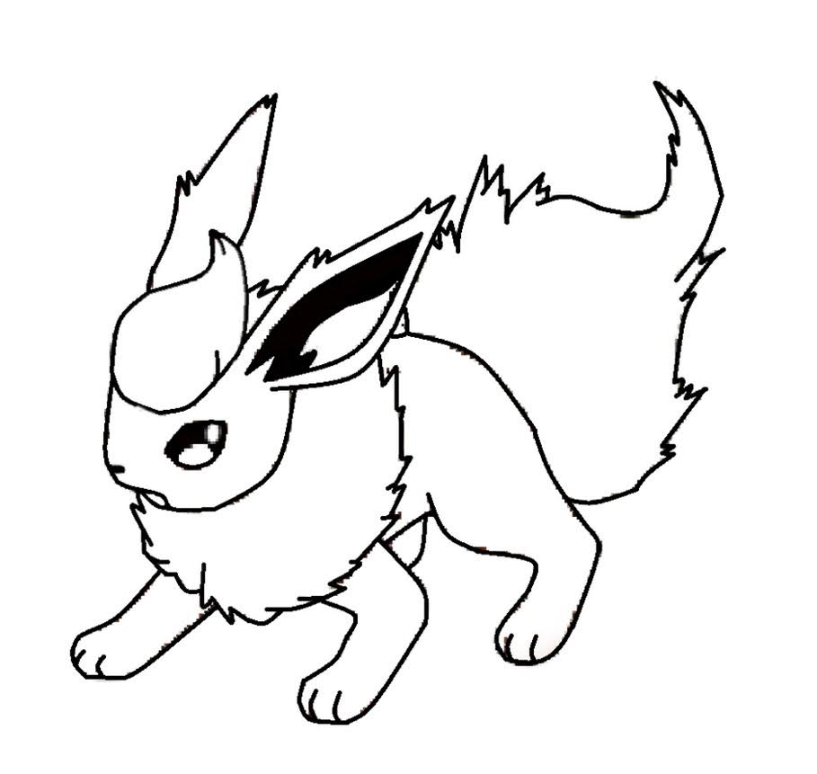 Pokemon Flareon Coloring Pages Printable - Free Pokemon Coloring Pages