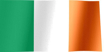 The waving flag of Ireland (Animated GIF) (Bratach na hÉireann)