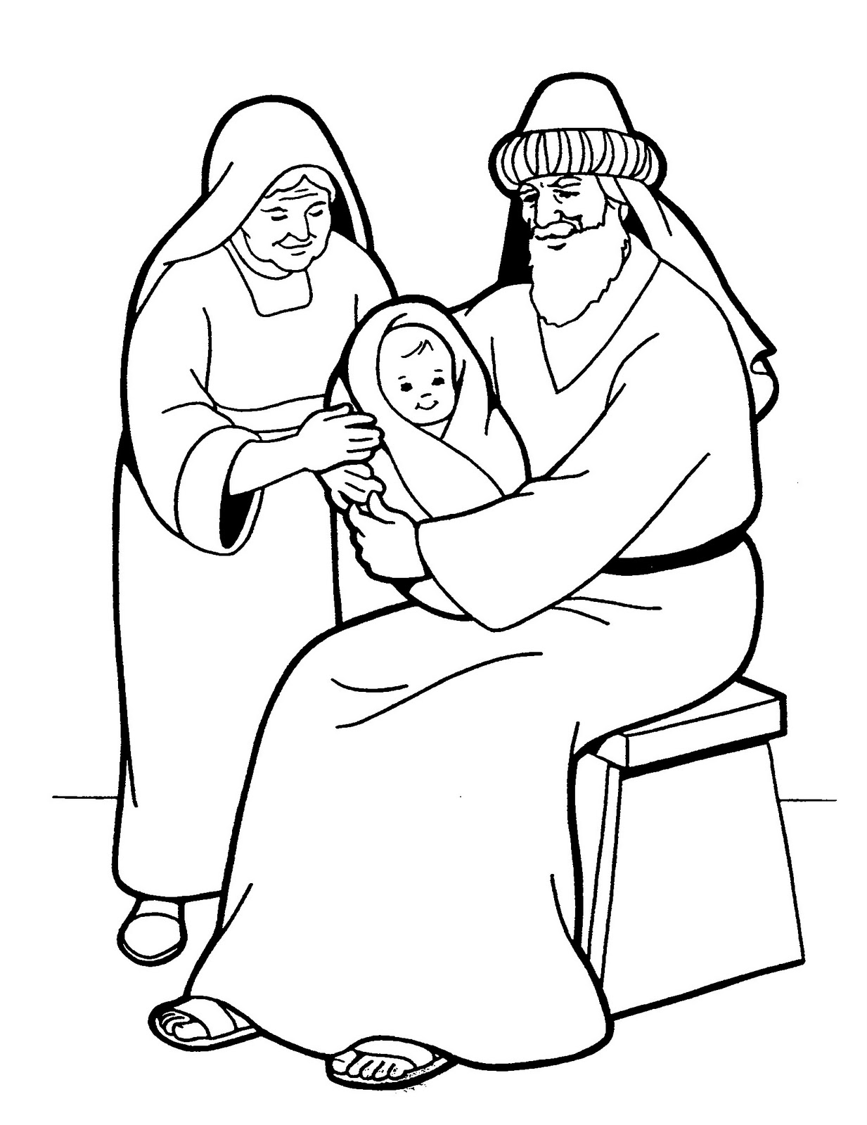 zacharius and elizabeth coloring pages - photo #32