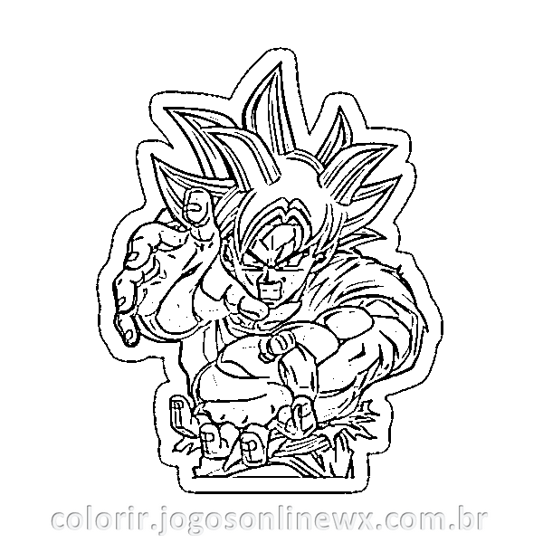Goku Utra Instinct - Dragon Ball para Colorir