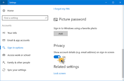  layar login akan menampilkan alamat email tepat di bawah nama Anda Cara Menyembunyikan Al Cara Menyembunyikan Alamat Email Pada Layar Login Windows 10