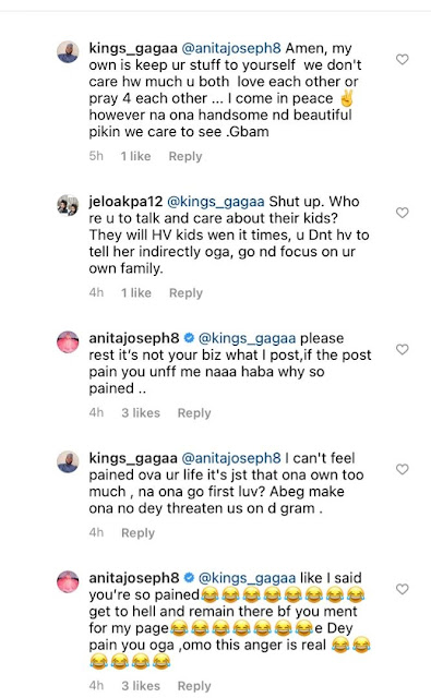 Go and Find real love and Mind Your business if you are Pained- Anita Joseph Slams a Troll who said she is showing fake love