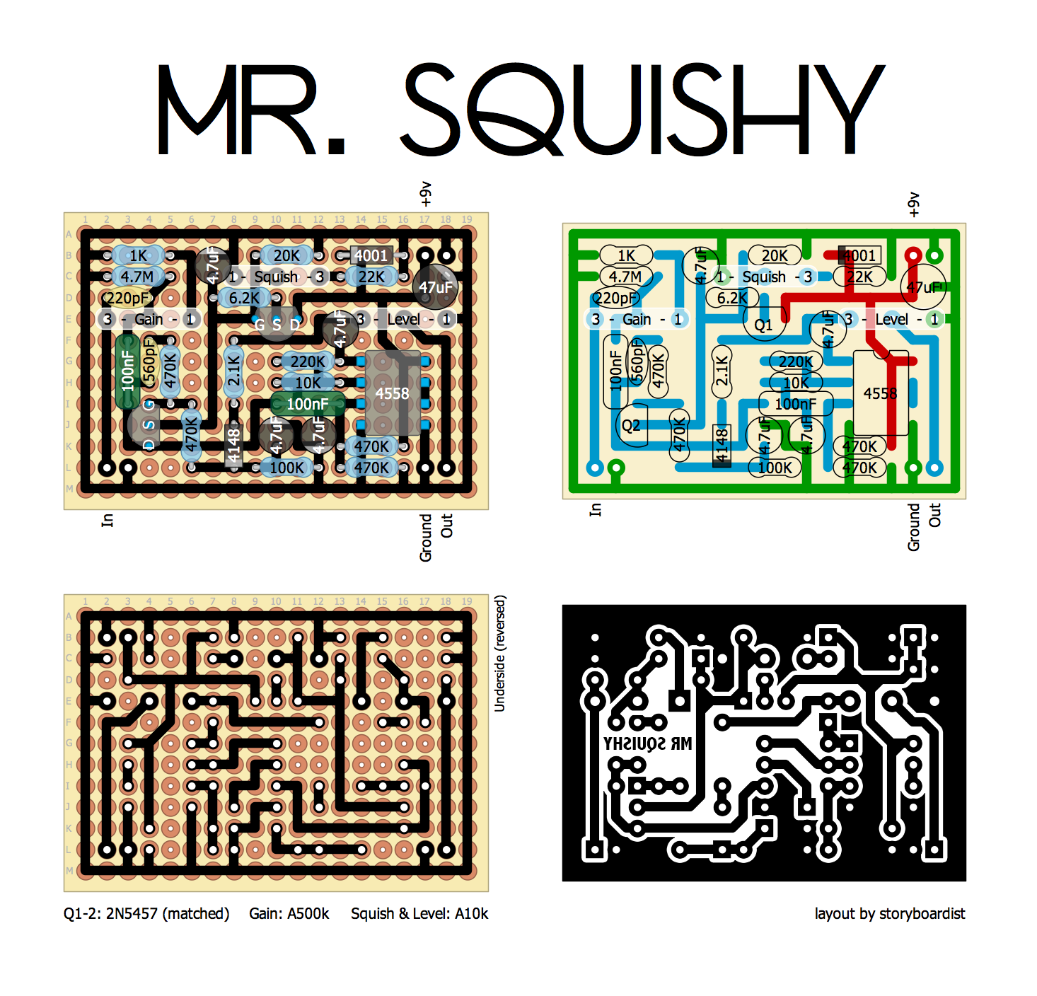 Litteratur dommer Indflydelsesrig Perf and PCB Effects Layouts: Toadworks Mr. Squishy