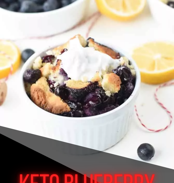 KETO BLUEBERRY COBBLER WITH ALMOND FLOUR BISCUIT DR for Christmas