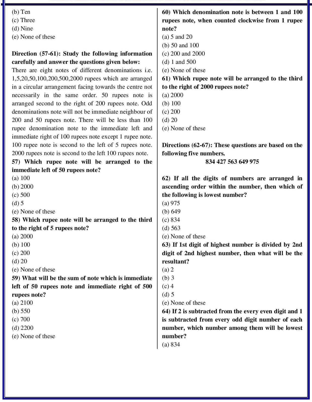 IBPS Clerk Prelims Question Paper 2017 Download PDF IBPS Clerk Prelims Question Paper 2017 Download PDF