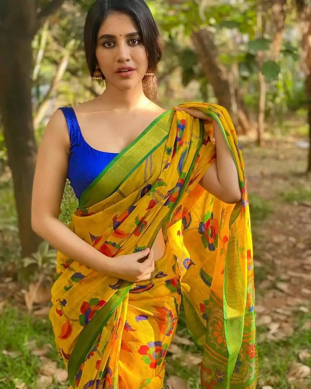 nabha-natesh-in-yellow-saree nabha-natesh-in-yellow-saree