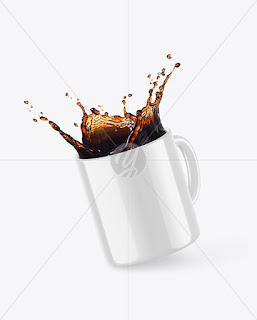 Download Glossy Coffee Cup Splash Mockup Yellowimages Mockups