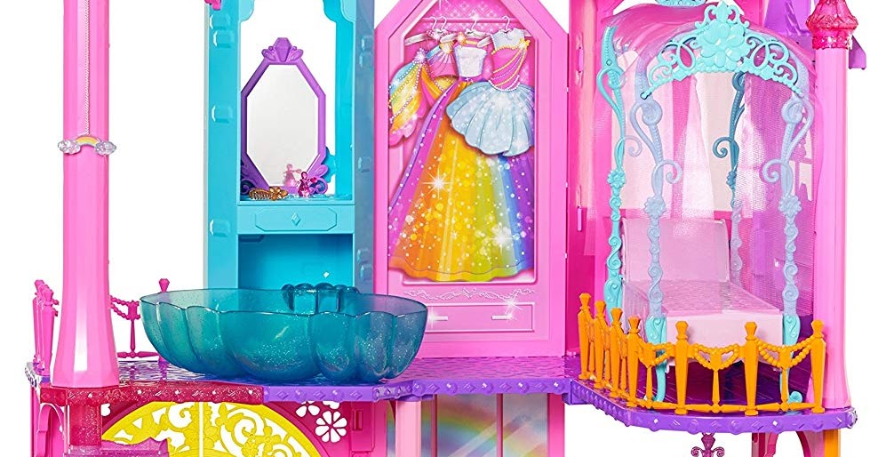 barbie rainbow cove princess castle playset