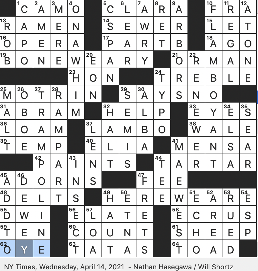 Rex Parker Does the NYT Crossword Puzzle: Ally in Super Mario games / WED  4-14-21 / One-named rapper with the 2015 #1 album 