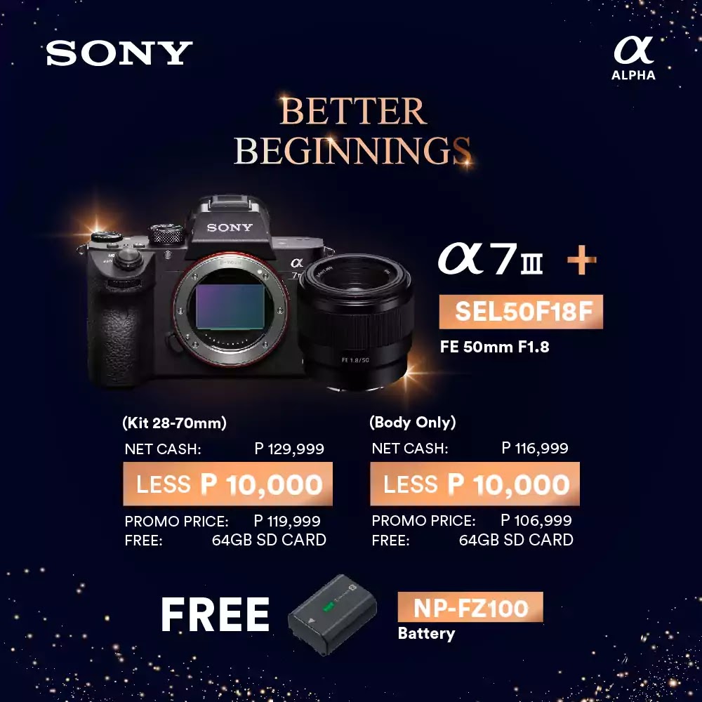 Sony’s cameras discounted up to Php10,000 off PLUS exclusive freebies Sony Philippines’ New Year bundles