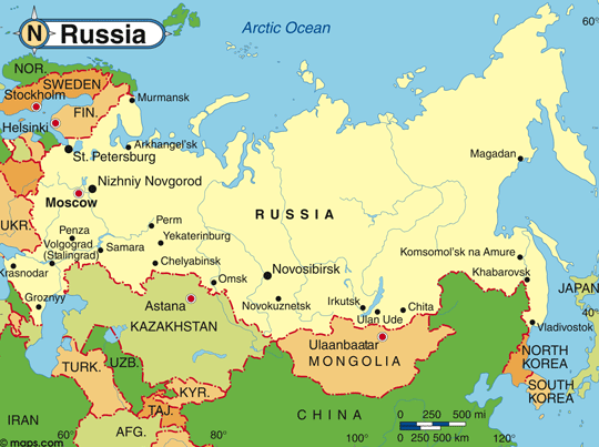 The Following Russian Cities And 56