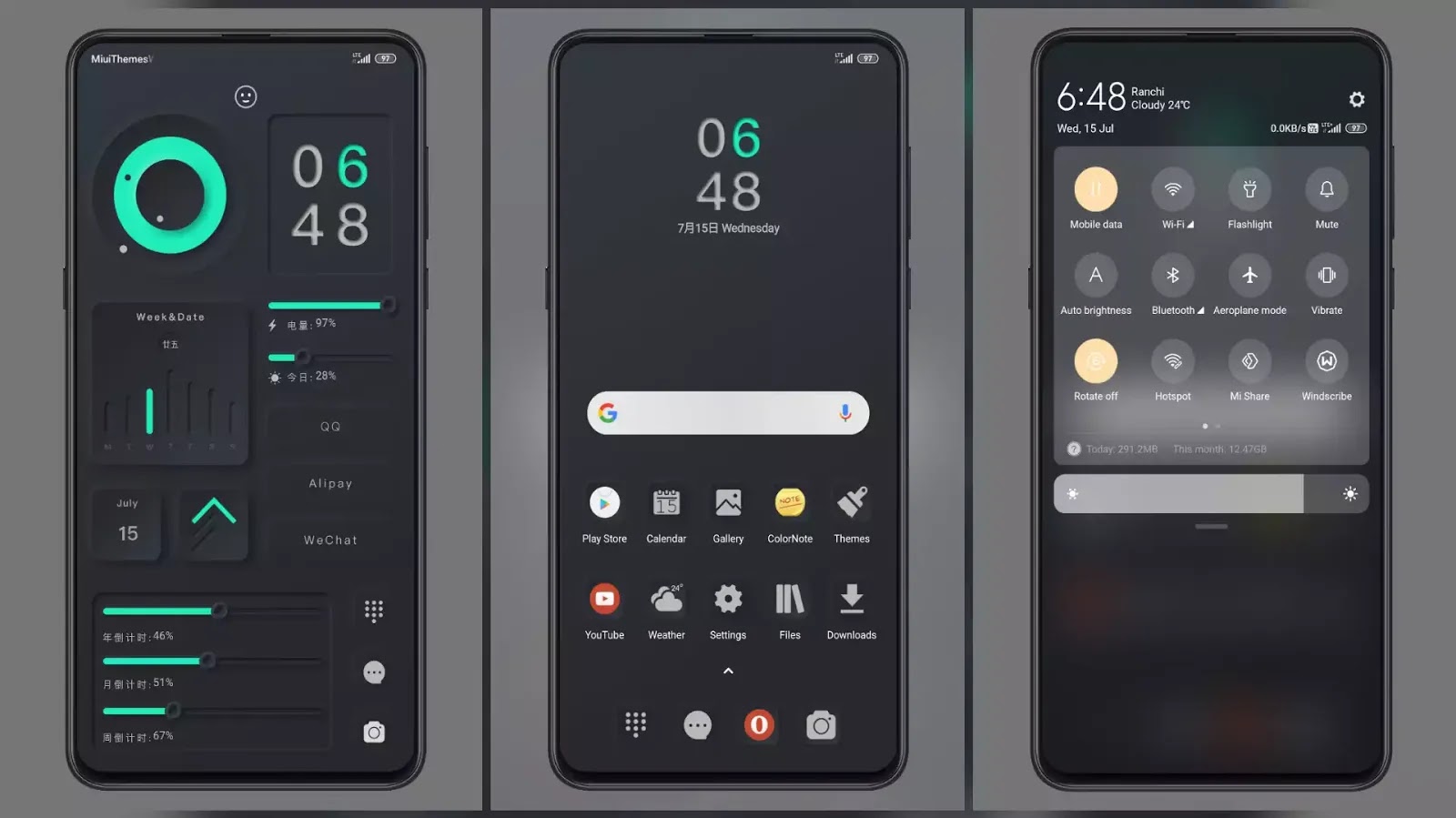 Light luxury texture MIUI 11 Theme Amazing Lock Screen Dark Theme