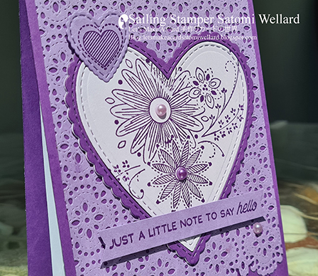 Stampin'Up! Purple Monochromatic Card#aroundtheworldonwednesdaygloghop  by Sailing Stamper Satomi Wellard