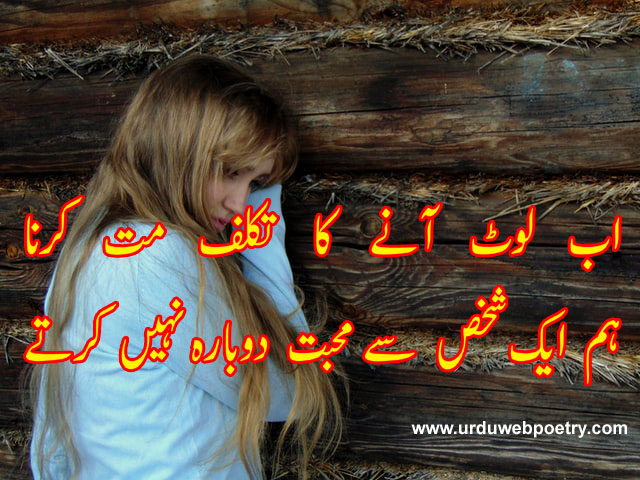 Bewafa Shayari In Urdu 2 Lines