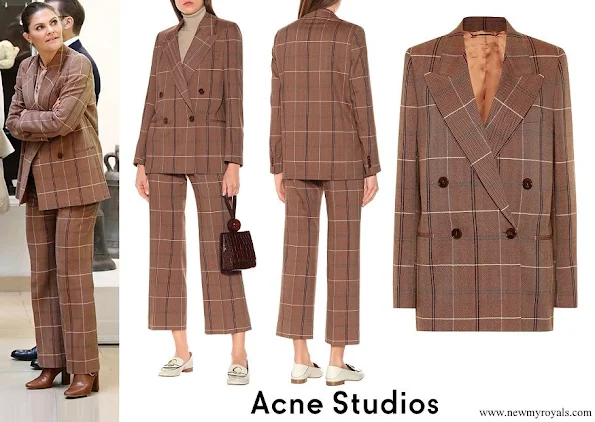 Crown Princess Victoria wore ACNE STUDIOS wool and cotton blend suit