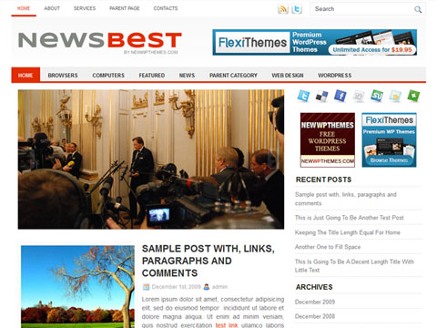 NewsBest Free WordPress Theme NewsBest Free WordPress Theme