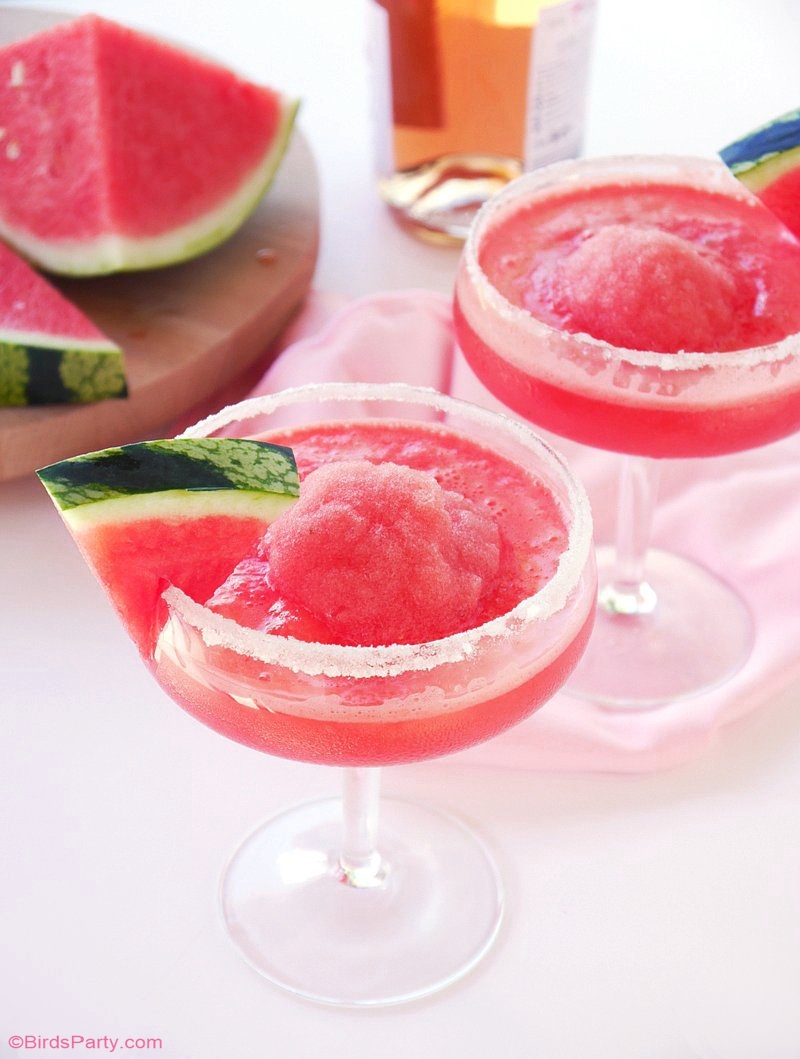 Watermelon & Rosé Granita Cocktail Party Ideas Party Printables Blog