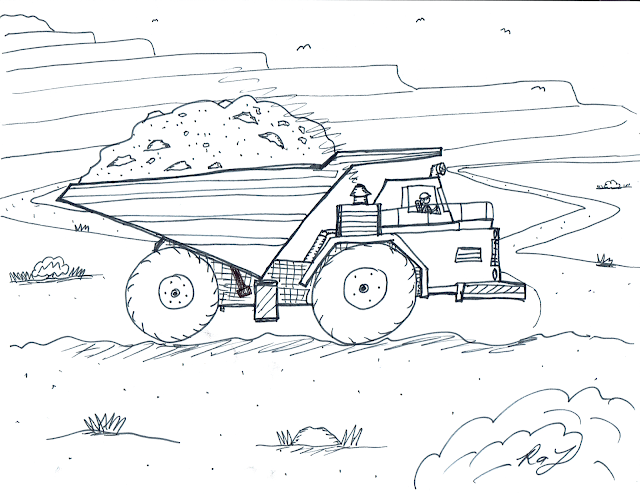 Robin's Great Coloring Pages: Haul Truck coloring page