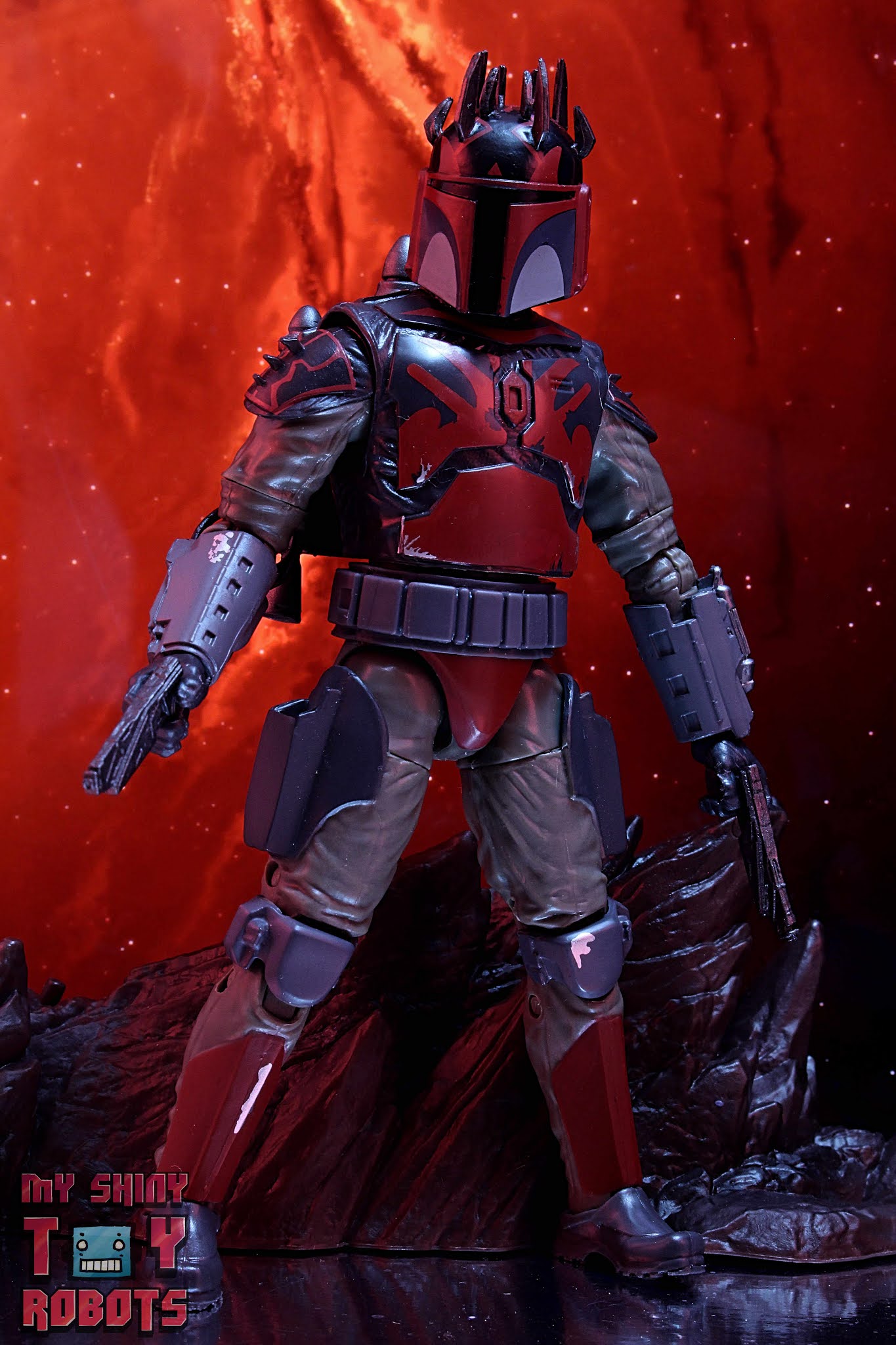 Black And Red Mandalorian Armor