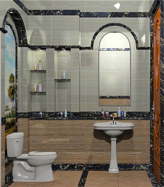  INTERIOR  GRANITE MARBLE design toilet  kamar mandi mewah modern minimalis 