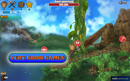 A screenshot from a free online clicker game GatherX. A link for playing it on the blog about the best games on the Internet