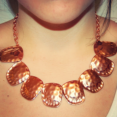 Rose gold statement necklace
