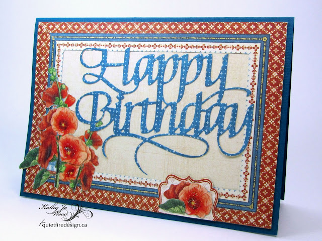 Happy Birthday, Elizabeth Craft Designs, Graphic 45, Home Sweet Home, Quietfire Design, card