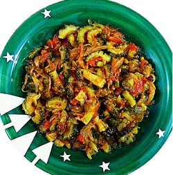 Nutritious and delicious vegetable recipe of bitter gourd during the rainy season.