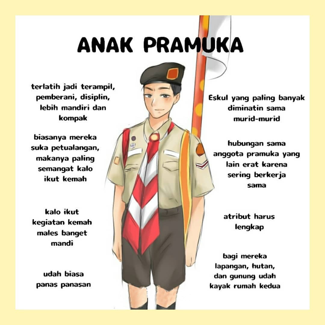 Kumpulan Gambar Kartun Sticker Transparan Anak Pramuka Unyu Hasduk Merah Putih