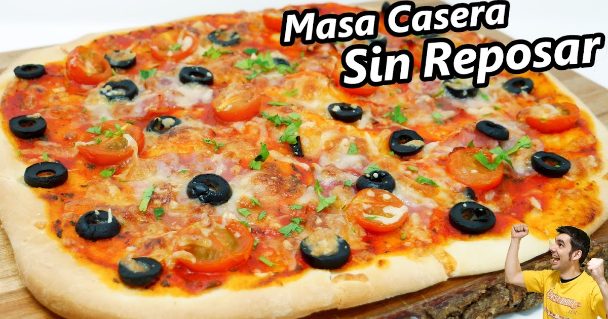 PIZZA de MASA CASERA RÁPIDA - recetasycalorias.com image of PIZZA de MASA CASERA RÁPIDA - recetasycalorias.com
