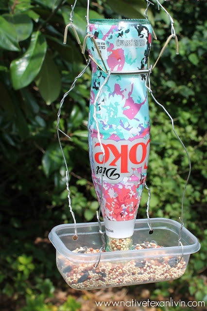 Easy DIY Bird Feeder using Diet Coke It's Mine bottles Easy DIY Bird Feeder using Diet Coke It's Mine bottles
