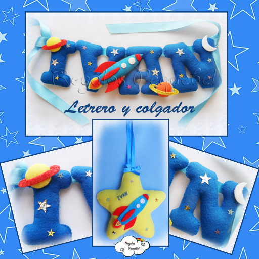 NOMBRE PARA LA CUNA Y COLGADOR PARA LA PUERTA (II) - Regalos Pequebel