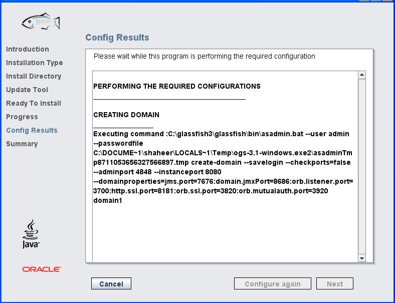 Installation of Oracle GlassFish Server 3.1