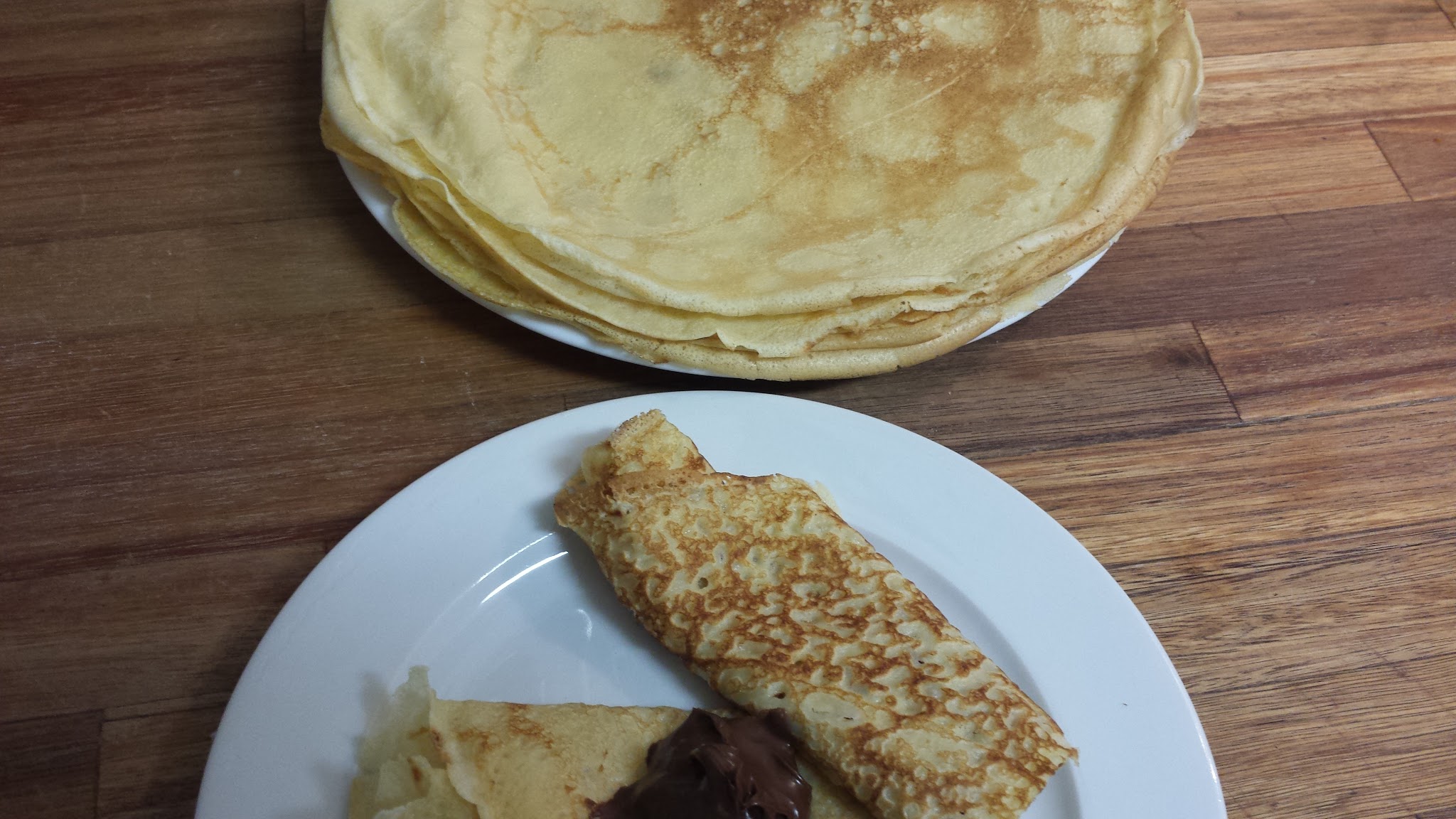 Schnelle Pfannkuchen oder Crepes 6 Pfannkuchen - Crepes - fertig gebacken zum Verzehr