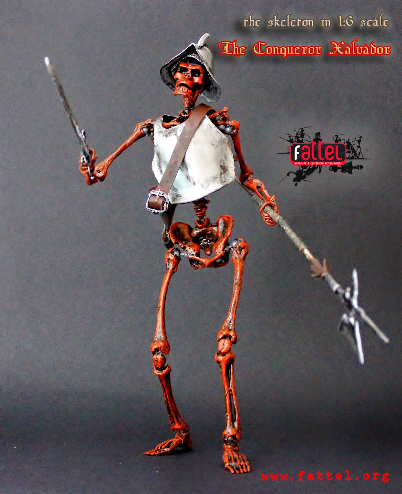 Action figure skeleton by Fattel: the skeleton in 1:6 scale The