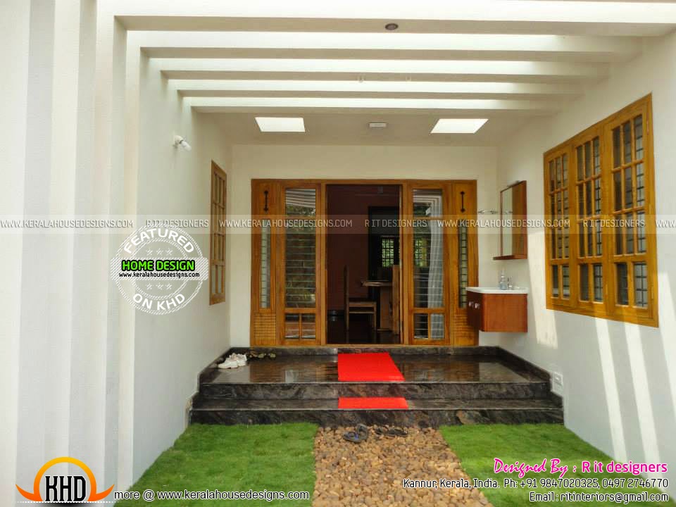 Finished house, floor plan and interiors Kerala home