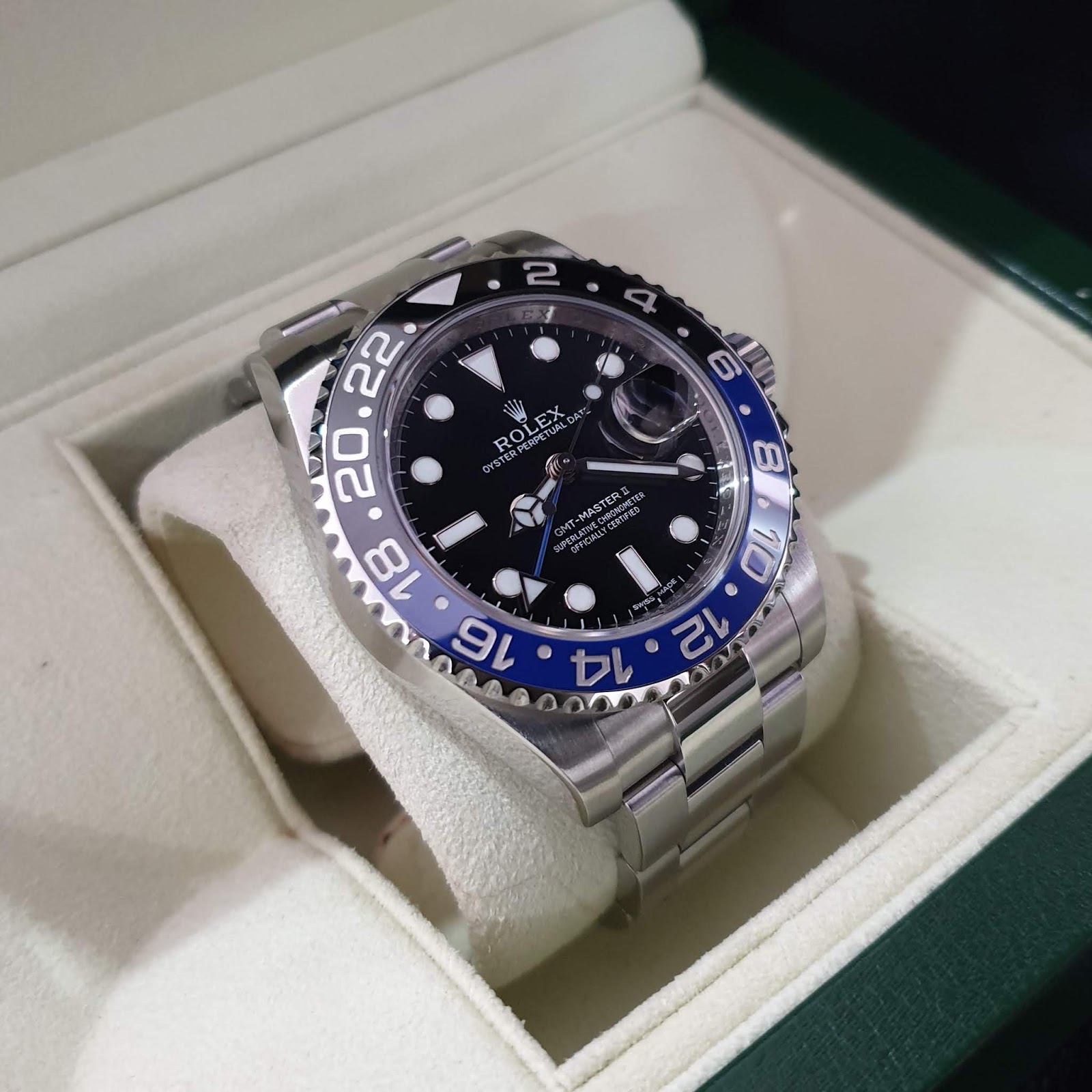 Watch Temptation Jual Beli Jam Tangan Second Arloji Mewah Bekas Original Sold Preowned Rolex Gmt Master 2 Batman Blue Black Ceramic Bezel