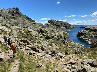 Walking around the north end of Lago Nero.