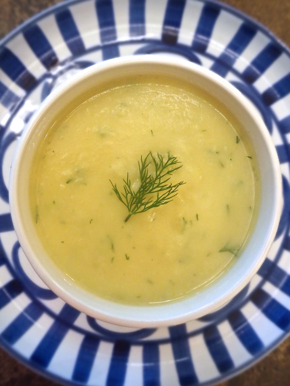 Scrumpdillyicious Leek and Potato Soup with Cream & Dill