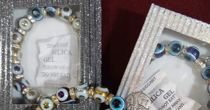 fortified blue eye waist beads