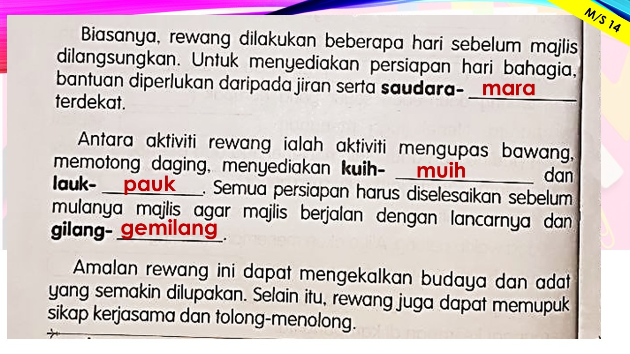 AFIFAH AZIZAN BAHASA MELAYU TAHUN 3  UNIT 14  KENALI KESENIAN KITA