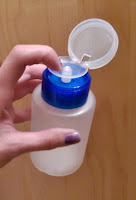 push down dispenser for liquids cotton balls pads makeup remover bottle