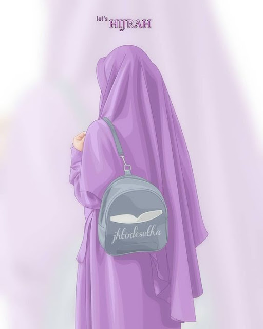 gambar kartun muslimah berhijab