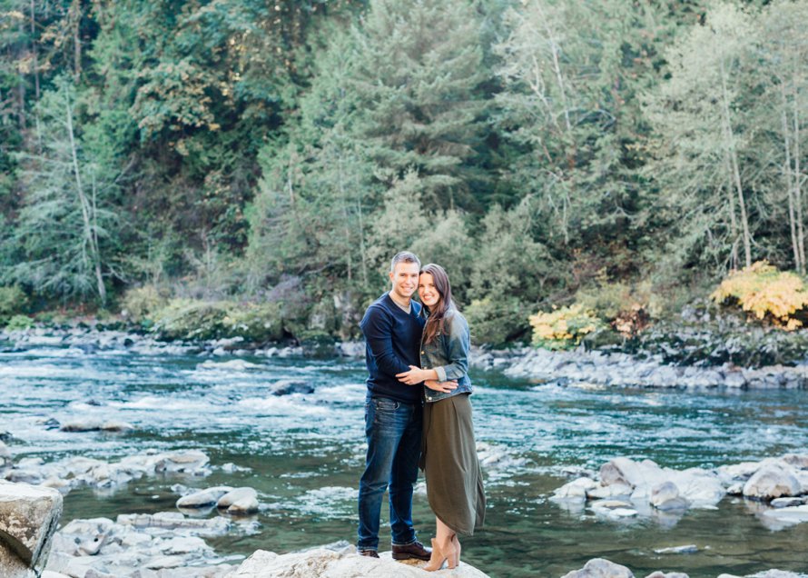Snoqualmie Falls Autumn Engagement Session by Something Minted Photography
