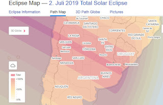 Die Sonnenfinsternis vom 2. Juli 2019: Endet über dem Rio de la Plata