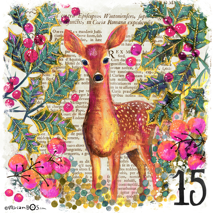 print pattern xmas 2017 miriam bos christmas card art christmas art art