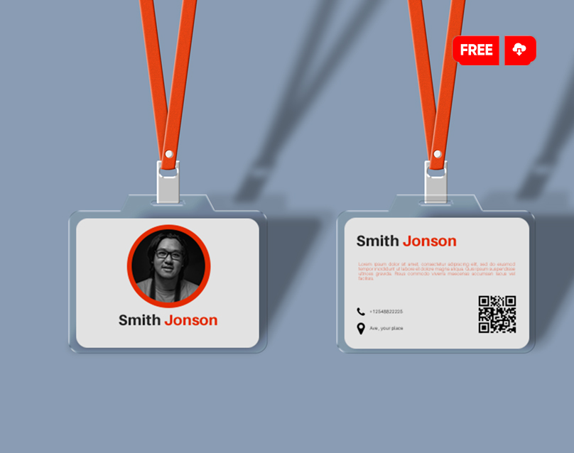 Free download ID card mockup (PSD)